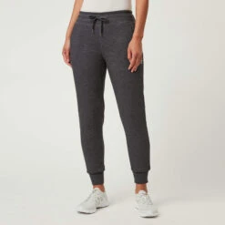 Women's Free2B Luxe+ Sherpa Lined Jogger -Free Country Shop womens free2b luxe jogger charcoal 1