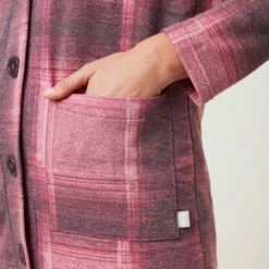 Women's Luxe+ Sherpa Lined Cardigan -Free Country Shop womens luxe cardigan burgundy 3