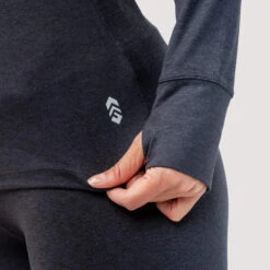 Women's Midweight Sueded Base Layer Top -Free Country Shop womens midweight sueded base layer top black 4