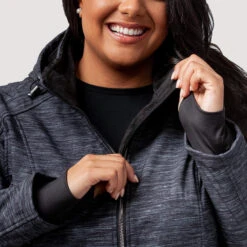 Women's Plus Size Aeris Super Softshell® Jacket -Free Country Shop womens plus size aeris super softshell jacket striation black 3