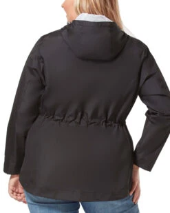 Women's Plus Size New Day Radiance Anorak Rain Jacket -Free Country Shop womens plus size new day radiance anorak rain jacket black 3