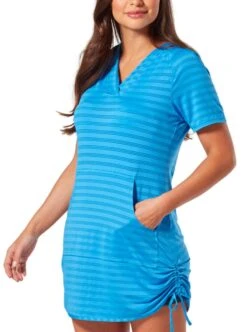 Women's V-Neck Kangaroo Cover Up -Free Country Shop womens v neck kangaroo cover up azure 1 043cbd42 21e8 465c abdb 472c3113d84a